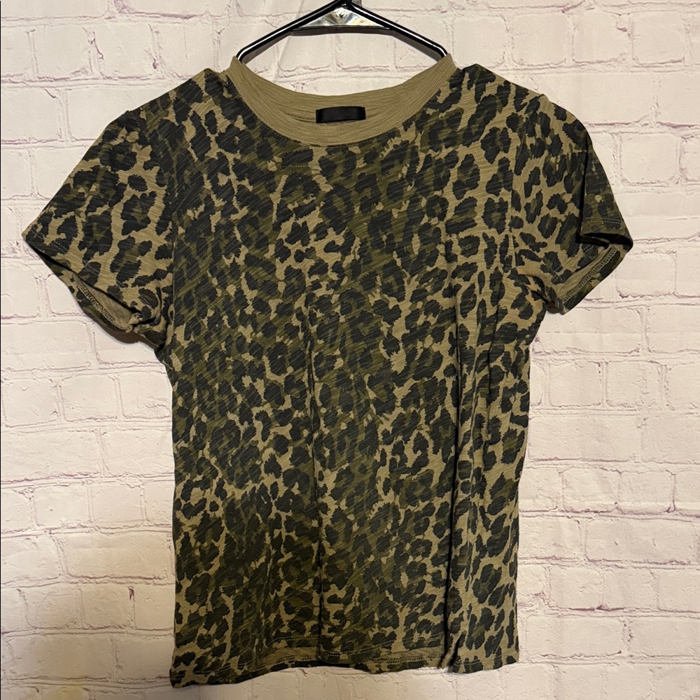 ATM Anthony Thomas Melillo Schoolboy Leopard Print T-Shirt